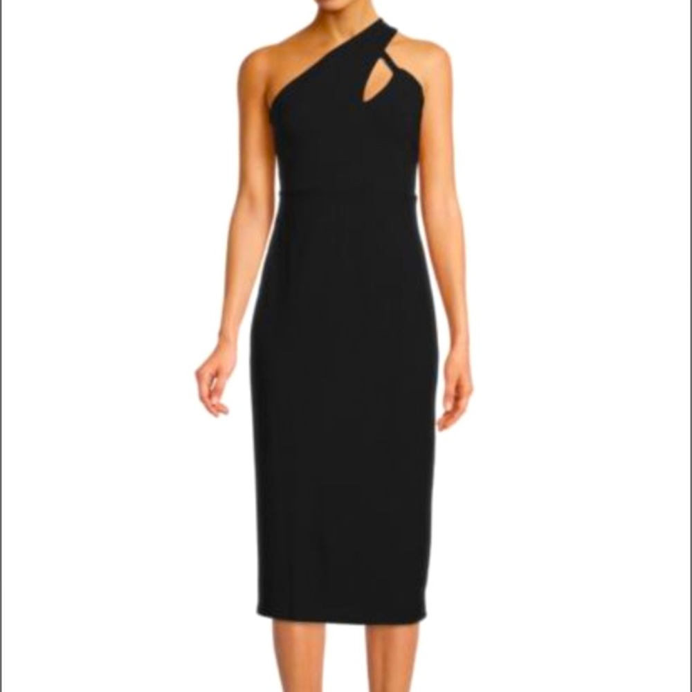 NWOT Rachel Rachel Roy One Shoulder Sheath MIDI Dress
